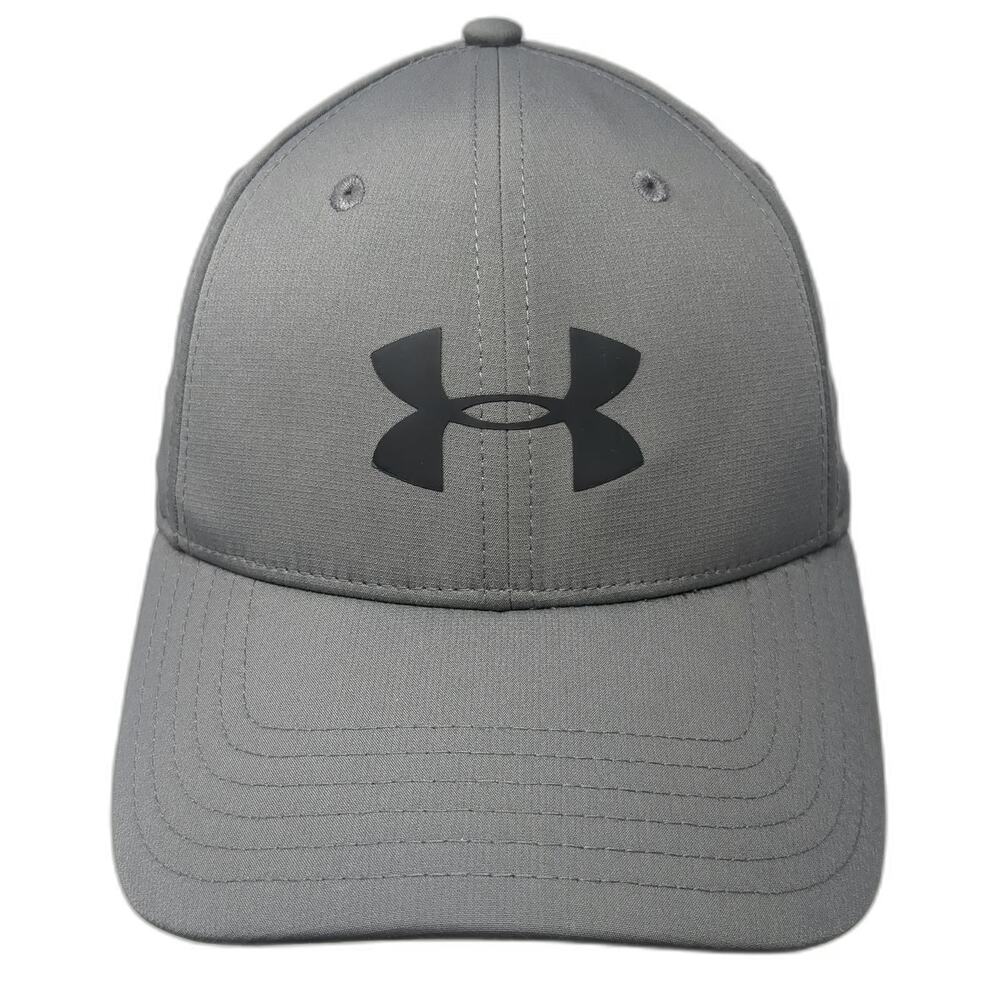 Under Armour Baseball Cap Gray L UA Storm Stretch Fit Performance Sport Hat